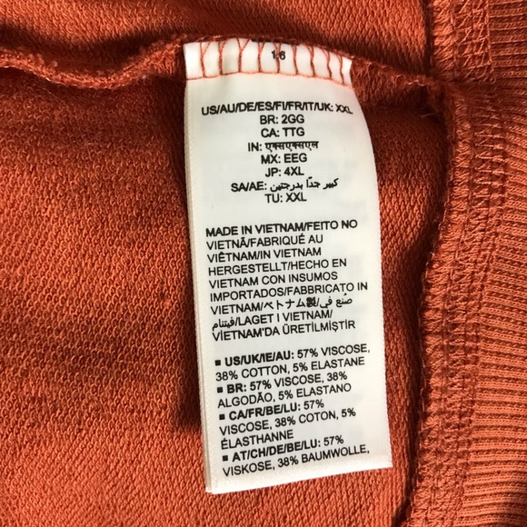 Amazon Essentials Orange Turtleneck Pullover Sweatshirt Women Sz XXL Athleisure - Picture 8 of 8